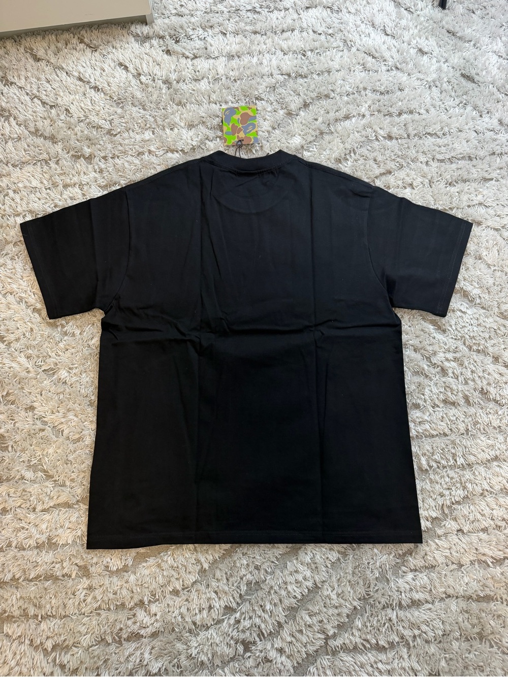 Bape Black BABY MILO Graphic Tee with Grey Character Print - Picture 4 of 5
